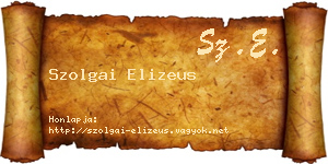 Szolgai Elizeus névjegykártya